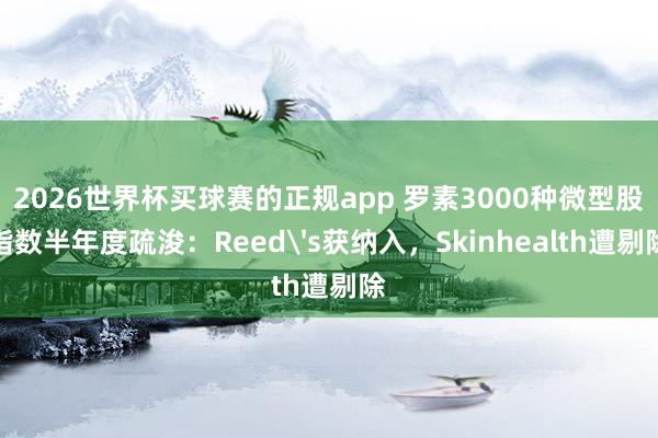 2026世界杯买球赛的正规app 罗素3000种微型股指数半年度疏浚：Reed's获纳入，Skinhealth遭剔除