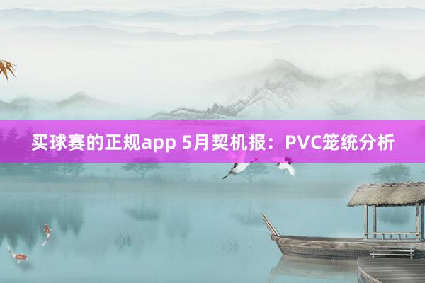 买球赛的正规app 5月契机报：PVC笼统分析