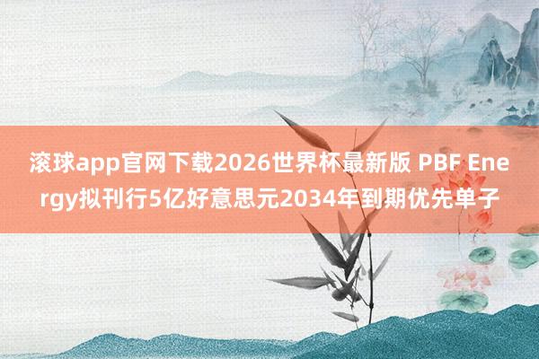 滚球app官网下载2026世界杯最新版 PBF Energy拟刊行5亿好意思元2034年到期优先单子