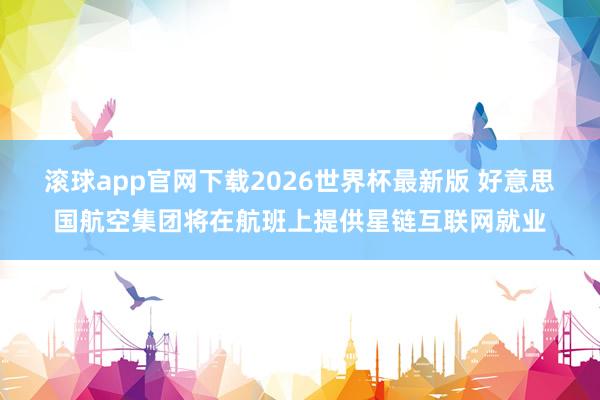 滚球app官网下载2026世界杯最新版 好意思国航空集团将在航班上提供星链互联网就业