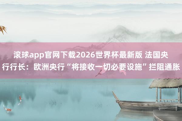 滚球app官网下载2026世界杯最新版 法国央行行长：欧洲央行“将接收一切必要设施”拦阻通胀