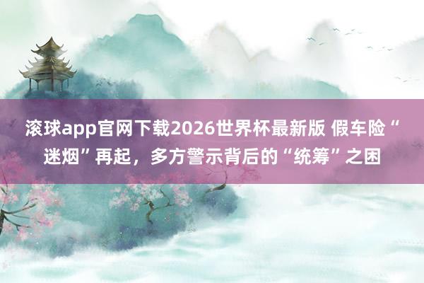 滚球app官网下载2026世界杯最新版 假车险“迷烟”再起，多方警示背后的“统筹”之困