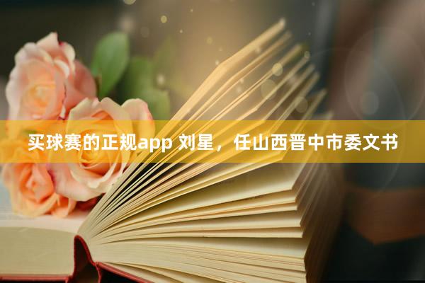 买球赛的正规app 刘星，任山西晋中市委文书