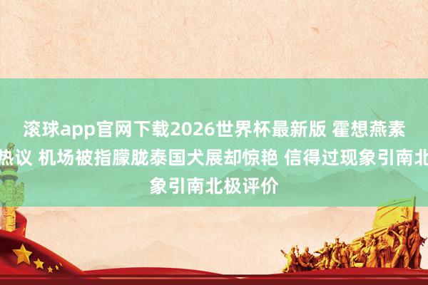 滚球app官网下载2026世界杯最新版 霍想燕素颜激励热议 机场被指朦胧泰国犬展却惊艳 信得过现象引南北极评价