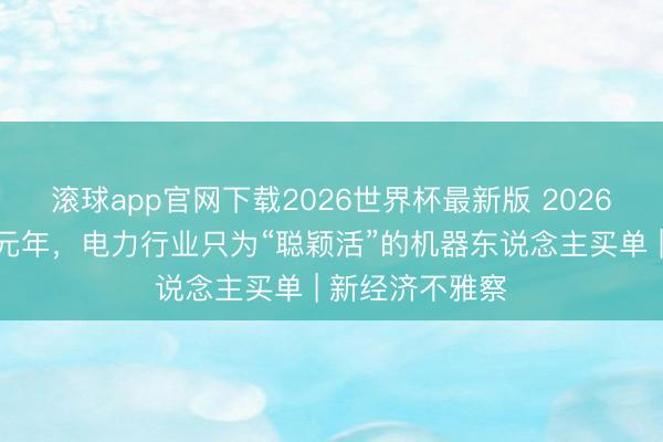 滚球app官网下载2026世界杯最新版 2026具身智能落地元年，电力行业只为“聪颖活”的机器东说念主买单 | 新经济不雅察